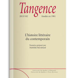 n° 102 / L'histoire littéraire du contemporain