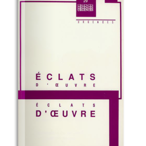 n° 29 / Éclats d'œuvre