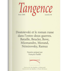 n° 86 / Dostoïevski et le roman russe dans l'entre-deux-guerres. Bataille, Beucler, Bove, Miomandre, Morand, Némirovsky, Ramuz