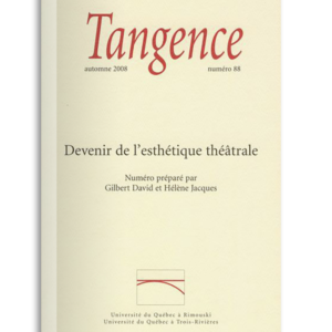 n° 88 / Devenir de l’esthétique théâtrale