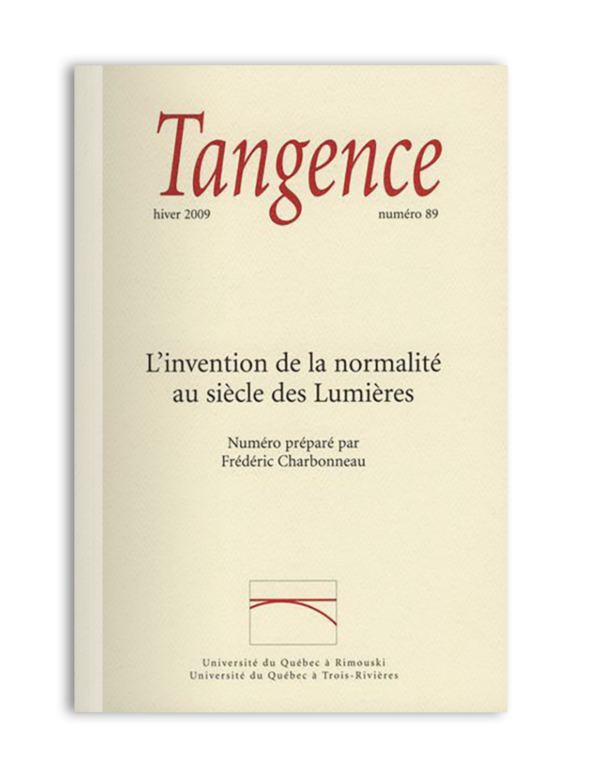 n° 89 / L'invention de la normalité au siècle des Lumières