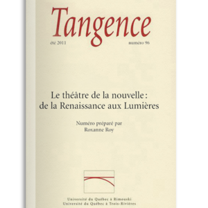 n° 96 / Le théâtre de la nouvelle : de la Renaissance aux Lumières