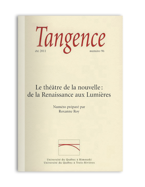 n° 96 / Le théâtre de la nouvelle : de la Renaissance aux Lumières